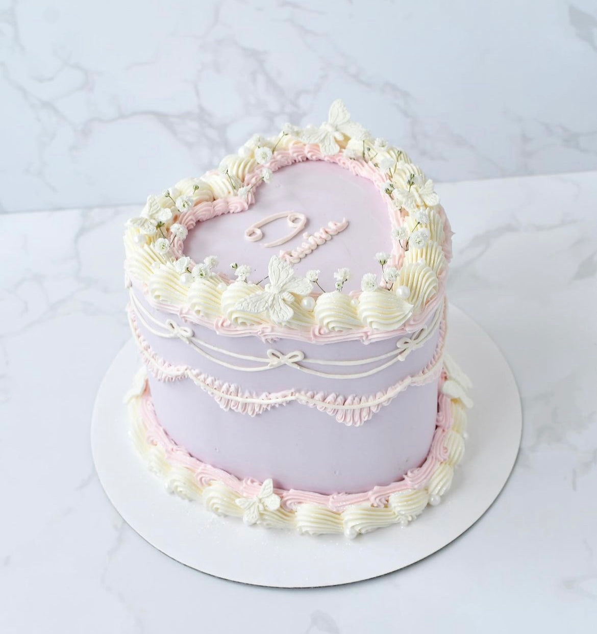 A pretty cake I did for a twin girls birthday. 💗#birthdaycake #square... |  TikTok